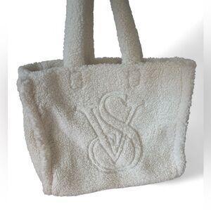 Victoria's Secret White Sherpa Tote "NWT"